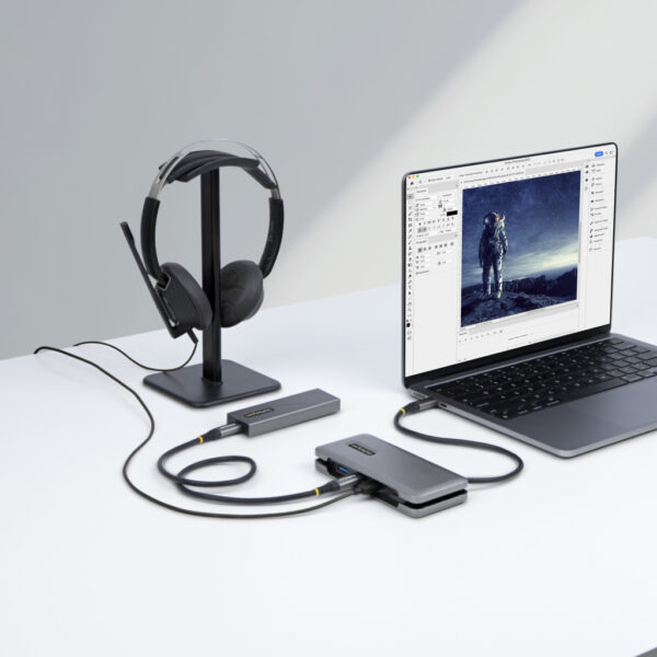 StarTech.com 4-Port USB-C Hub, 1x USB-A & 3x USB-C Ports, USB 3.1 10Gbps, Bus Powered USB Hub, USB Type C Hub met 25cm Wrap-Arou - Afbeelding 10