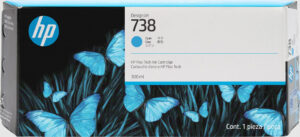 HP 738 300 ml cyaan inktcartridge voor DesignJet