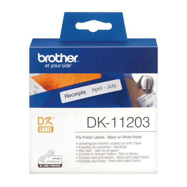 Brother DK-11203 labelprinter-tape Zwart op wit - Afbeelding 3