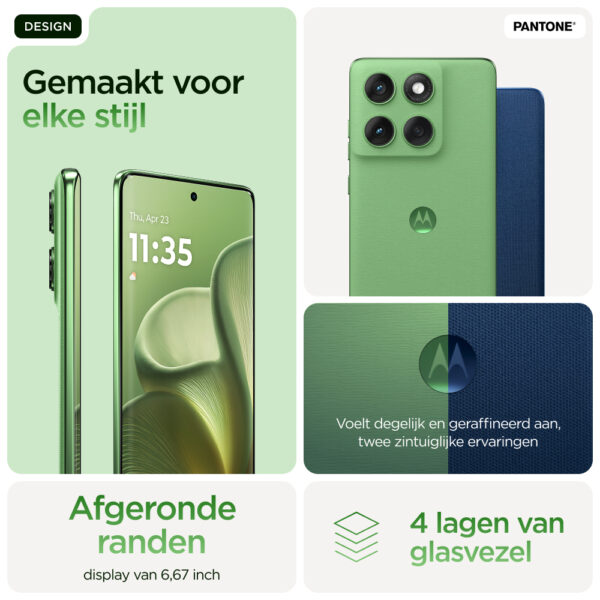 Motorola edge 60 16,9 cm (6.67") Dual SIM Android 15 5G USB Type-C 12 GB 512 GB 5200 mAh Groen - Afbeelding 16