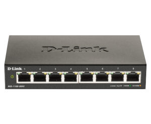 D-Link DGS-1100-08V2 Managed L2 Gigabit Ethernet (10/100/1000) Zwart