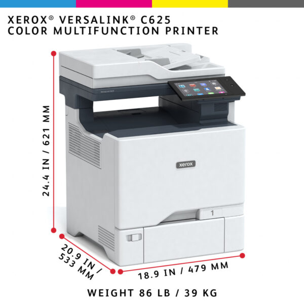 Xerox VersaLink C625 A4 50 ppm dubbelzijdig kopiëren en printen, scannen en faxen, geschikt voor PS3 PCL5e/6 2 laden voor max. 6 - Afbeelding 35