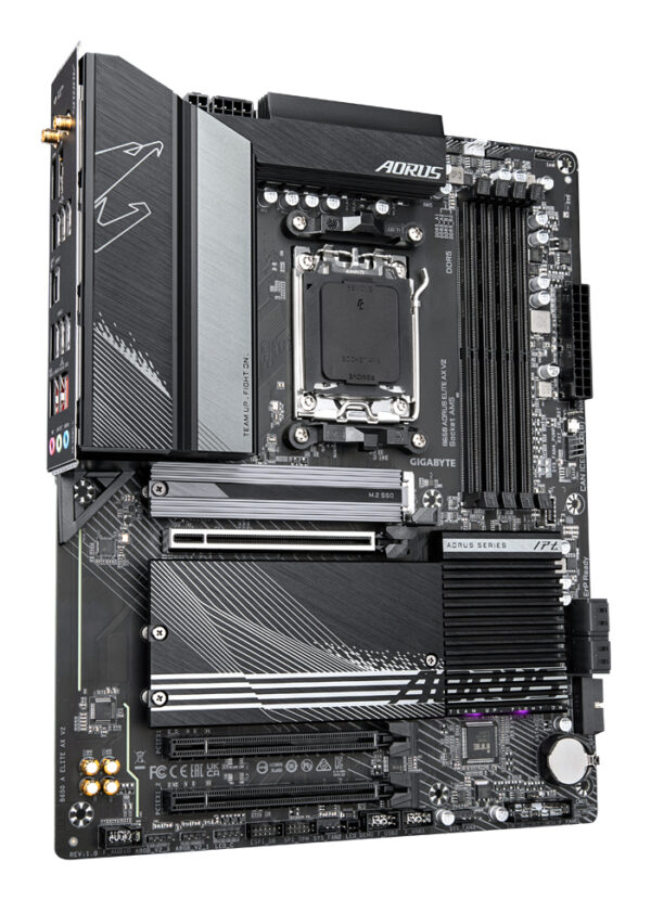 GIGABYTE B650 AORUS ELITE AX V2 moederbord AMD B650 Socket AM5 ATX - Afbeelding 2