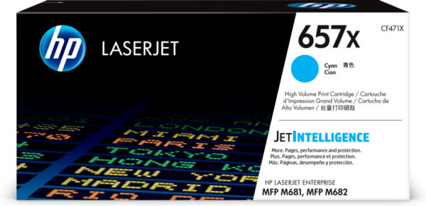 HP 657X originele high-capacity cyaan LaserJet tonercartridge