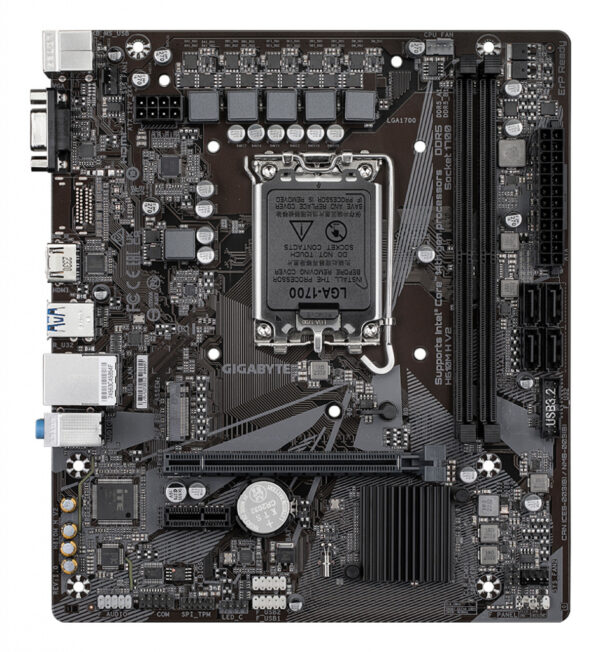 GIGABYTE H610M H V2 moederbord Intel H610 Express LGA 1700 micro ATX - Afbeelding 2
