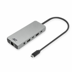 ACT USB-C 4K / 8K 30Hz dockingstation voor 1 HDMI monitor, 2,5 Gigabit ethernet, USB-C 10Gbps, USB-A 10Gbps, 3,5mm audio, PD pas
