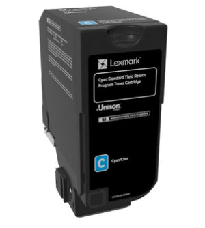 Lexmark 74C2SC0 tonercartridge 1 stuk(s) Origineel Cyaan