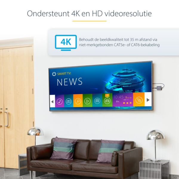 StarTech.com HDMI over CAT5 HDBaseT Extender Power over Cable Ultra HD 4K - Afbeelding 8