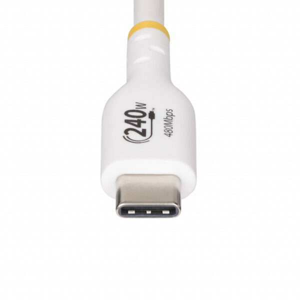 StarTech.com 3m USB-C Laadkabel, Charge & Sync, 240W (5A) PD EPR, USB 2.0, Laptop Type C Laadkabel, USB-IF Gecertificeerd, TPE - Afbeelding 4
