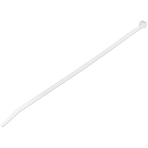 StarTech.com 25 cm Witte Kabelbinders 4 mm Breed, 68 mm Bundeldiameter, 22 kg Treksterkte Zelfsluitende Snelbinders uit Nylon m