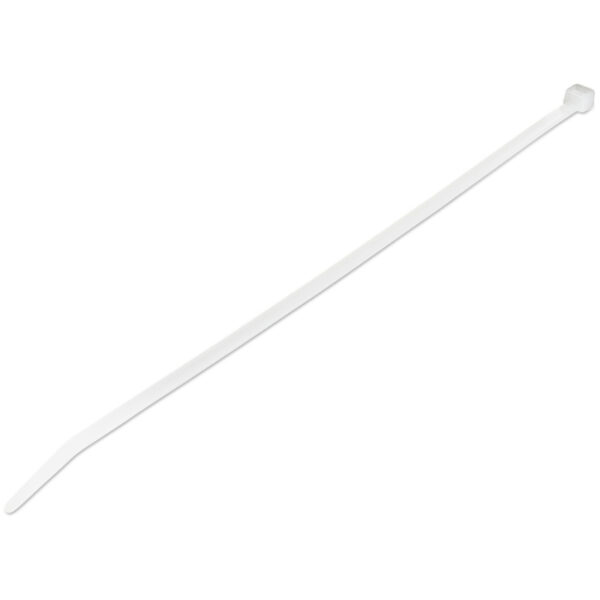 StarTech.com 25 cm Witte Kabelbinders 4 mm Breed, 68 mm Bundeldiameter, 22 kg Treksterkte Zelfsluitende Snelbinders uit Nylon m
