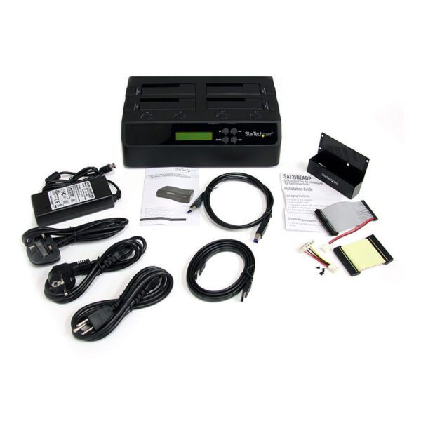 StarTech.com 4-Bay Hard Drive Cloner en Wisser, Standalone 1:3 HDD/SSD Kloner/Copier/Earser, USB 3.0/eSATA naar SATA Docking Sta - Afbeelding 5