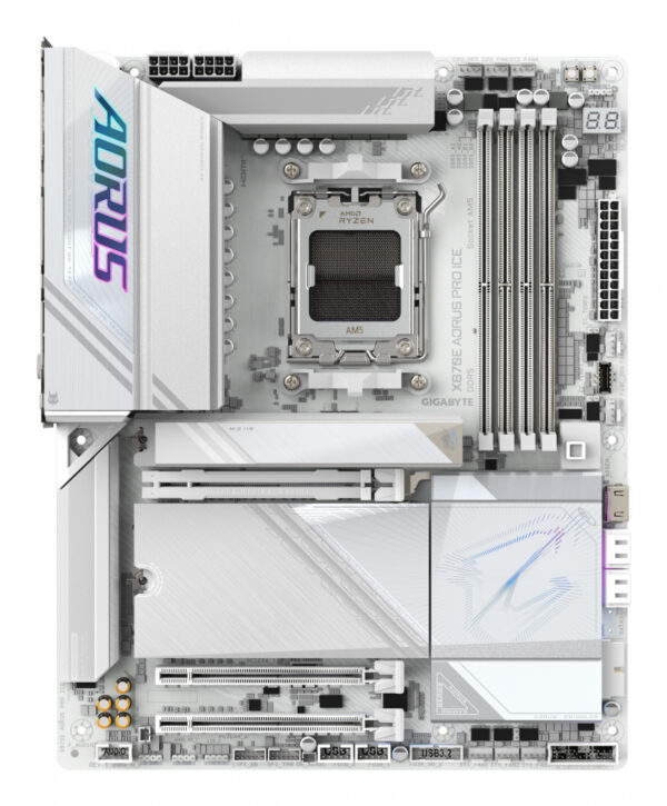 GIGABYTE X870E AORUS PRO ICE moederbord AMD X870E Socket AM5 ATX - Afbeelding 2