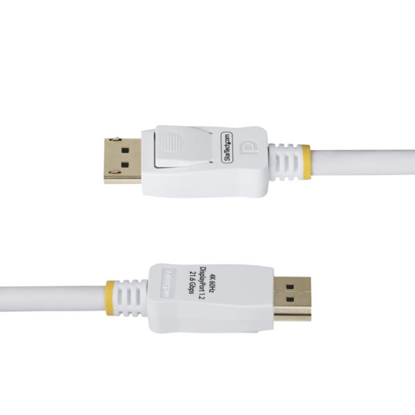 StarTech.com 3m VESA Gecertificeerde DisplayPort 1.2 Kabel, Wit, 4K 60Hz, 21.6Gbps, Vergrendelbare DP Connectors, DP 1.2, Displa - Afbeelding 3