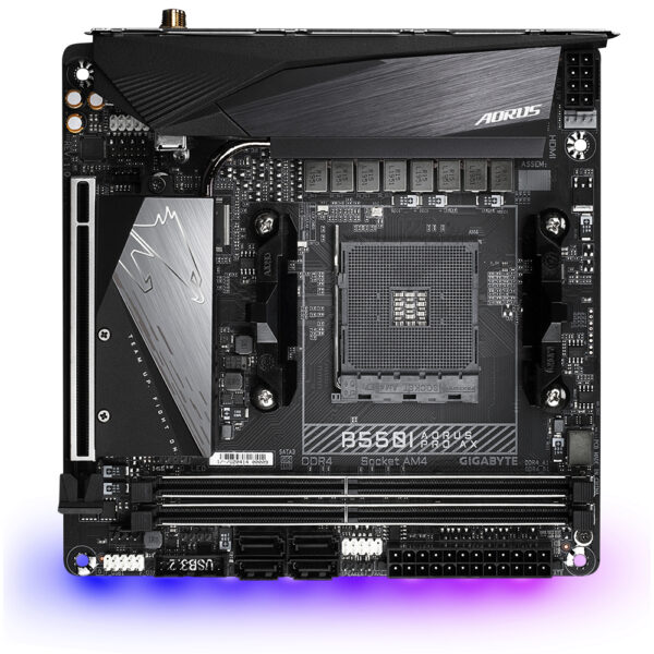 GIGABYTE B550I AORUS PRO AX moederbord AMD B550 Socket AM4 mini ITX - Afbeelding 2