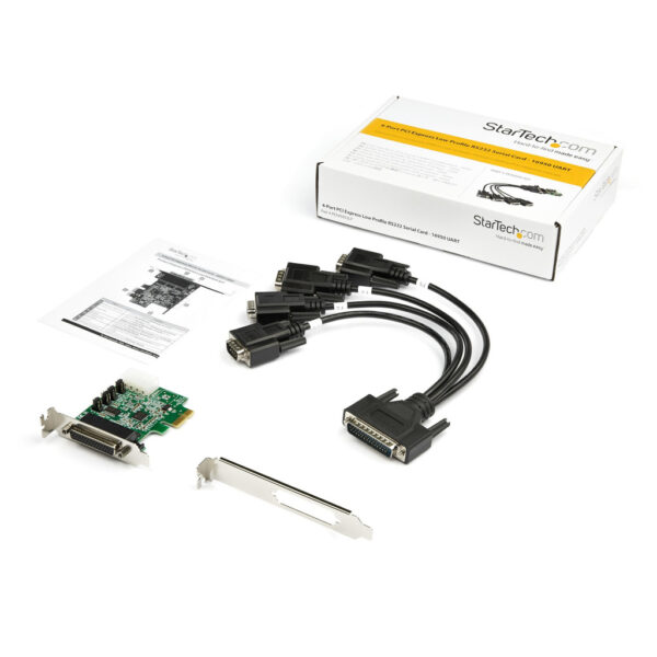StarTech.com 4 Port PCI Express RS232 Seriële Kaart, PCIe RS232 Serial Host Controller Kaart, PCIe naar Serial DB9 Adapter Kaart - Afbeelding 7
