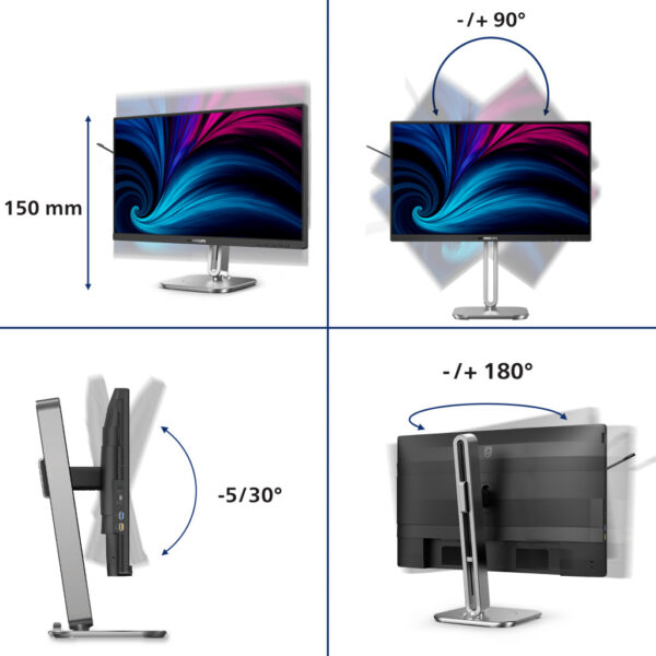 Philips 4000 series 24B2U4301/00 computer monitor 60,5 cm (23.8") 1920 x 1080 Pixels Full HD LCD Grijs - Afbeelding 10