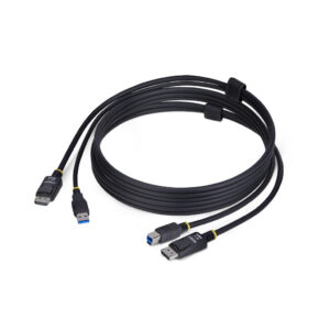 StarTech.com 1,8m DisplayPort en USB KVM Kabel, 5Gbps, 4K 60Hz, HDR10, DP 1.2 en USB Combo Kabel voor KVM Switches
