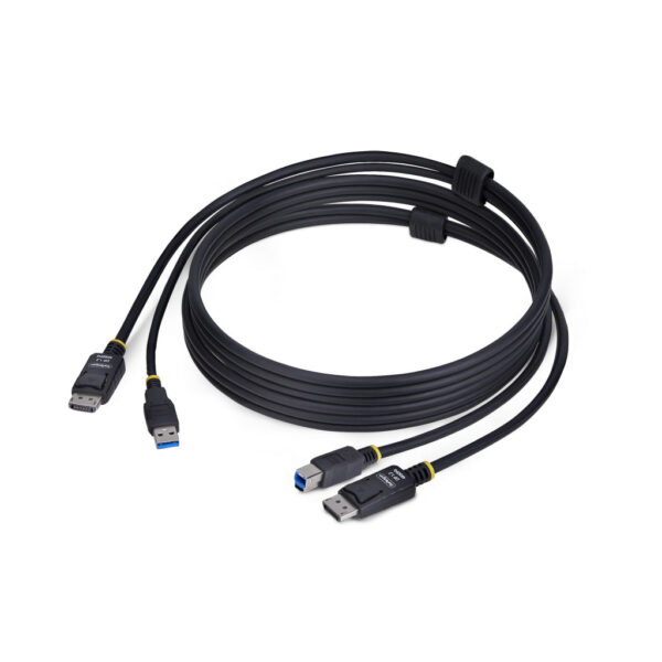 StarTech.com 1,8m DisplayPort en USB KVM Kabel, 5Gbps, 4K 60Hz, HDR10, DP 1.2 en USB Combo Kabel voor KVM Switches
