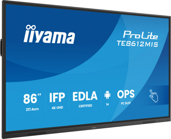 iiyama TE8612MIS-B4AG beeldkrant Digitale signage flatscreen 165,1 cm (65") LCD Wifi 400 cd/m² 4K Ultra HD Zwart Touchscreen Typ - Afbeelding 2