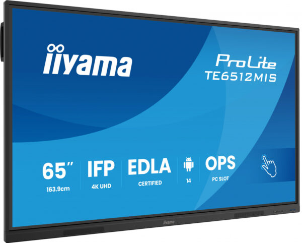 iiyama TE6512MIS-B4AG beeldkrant Digitale signage flatscreen 165,1 cm (65") LCD Wifi 400 cd/m² 4K Ultra HD Zwart Touchscreen Typ - Afbeelding 3