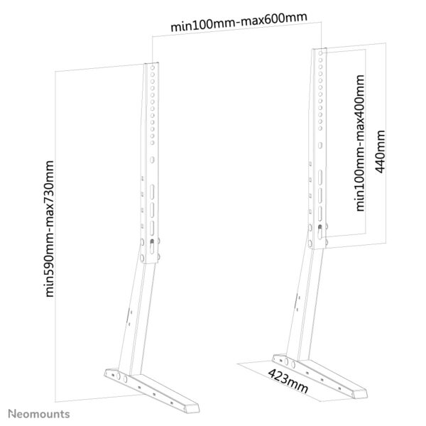 Neomounts FPMA-D1240BLACK Monitorstandaard 37-70" - Afbeelding 3