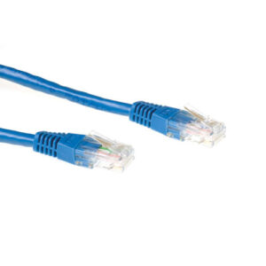 ACT Blauwe 0,5 meter U/UTP CAT6A patchkabels met RJ45 connectoren