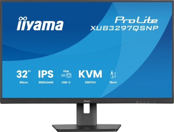 iiyama ProLite XUB3297QSNP-B1 computer monitor 81,3 cm (32") 2560 x 1440 Pixels 4K Ultra HD LED Zwart