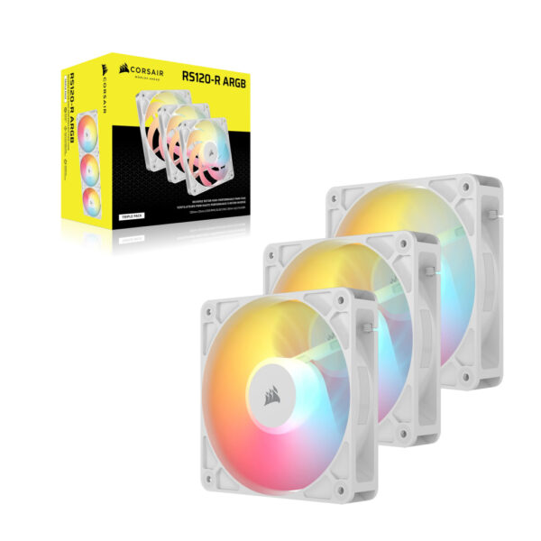 Corsair RS120-R ARGB Computer behuizing Ventilator 12 cm Wit 3 stuk(s) - Afbeelding 4