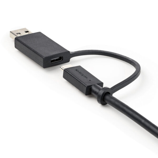 StarTech.com 1m USB-C Kabel met USB-A Adapter Dongle, USB 10Gbps/5Gbps, 100W (5A) PD, 8K 60Hz / 4K 144Hz DP Alt Mode - Thunderbo - Afbeelding 5