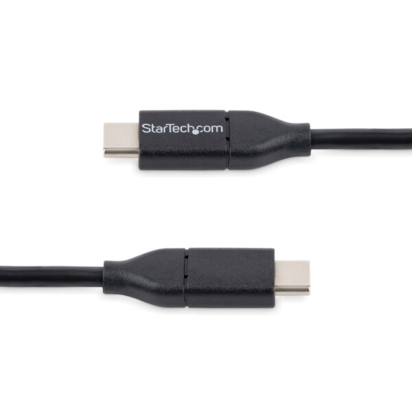 StarTech.com 50cm USB-C Laadkabel, Charge & Sync, 60W (3A) PD, USB 2.0, Laptop Type C Laadkabel - Zwarte USB-C Oplaadkabel - Afbeelding 3