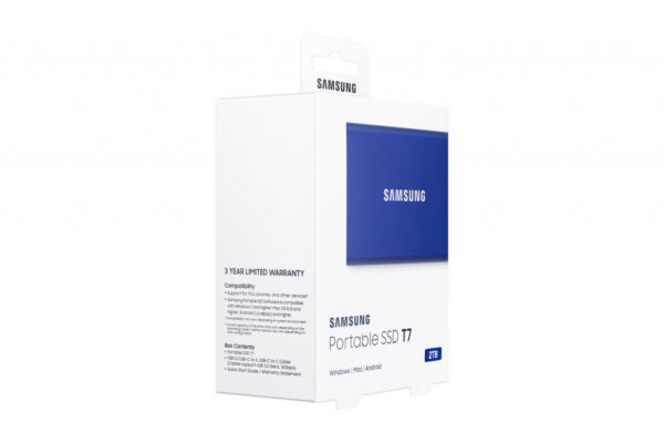 Samsung Portable SSD T7 2 TB USB Type-C 3.2 Gen 2 (3.1 Gen 2) Blauw - Afbeelding 3