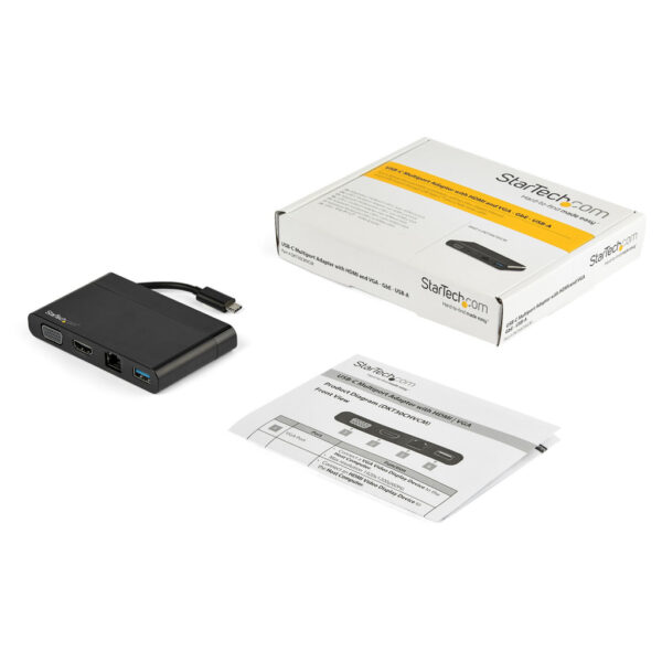 StarTech.com USB C-Multiport Adapter Hub met HDMI, VGA, Gigabit Ethernet & USB 3.0 - USB-C naar 4K HDMI of 1080p VGA Mini Dockin - Afbeelding 5