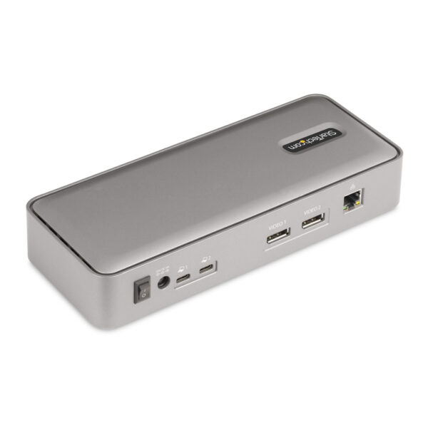 StarTech.com Dual-Laptop USB-C KVM Docking Station, Dual Monitor 4K 60Hz DisplayPort Dock, 5-Port USB Hub, GbE, 90W/45W Power De - Afbeelding 2