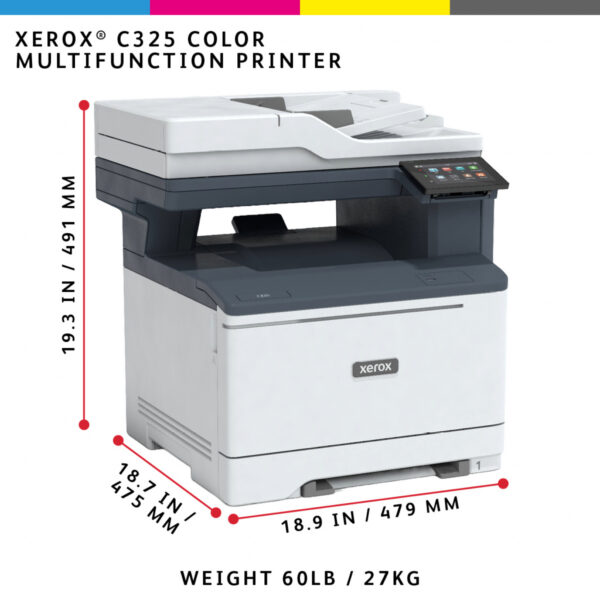 Xerox C325 A4 33 ppm draadloze dubbelzijdige printer PS3 PCL5e/6 2 laden totaal 251 vel - Afbeelding 5