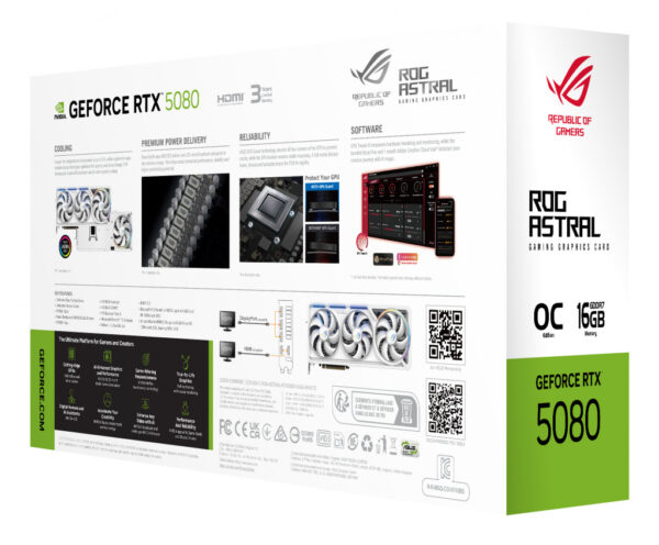 ASUS ROG Astral - -RTX5080-O16G-WHITE NVIDIA GeForce RTX 5080 16 GB GDDR7 - Afbeelding 15