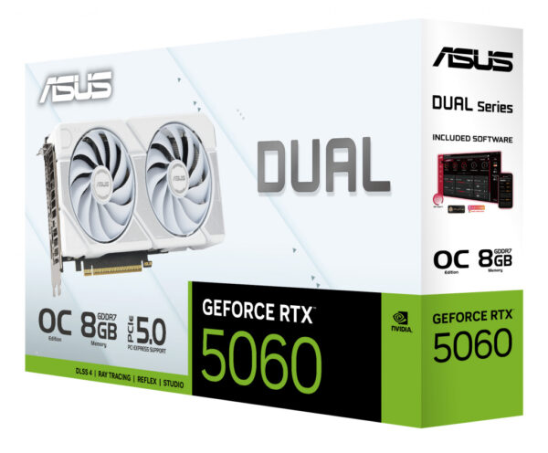 ASUS Dual -RTX5060-O8G-WHITE NVIDIA GeForce RTX 5060 8 GB GDDR7 - Afbeelding 14