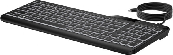 HP 405 backlit toetsenbord met kabel voor meerdere apparaten - Afbeelding 3