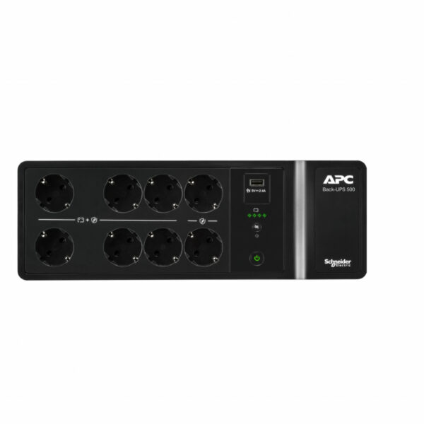 APC Back-UPS BE500G2-GR - Noodstroomvoeding 8x stopcontact, 500VA, 1 USB oplader, 1 USB datapoort - Afbeelding 10