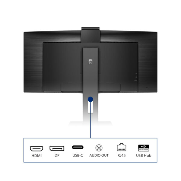 Philips P Line 346P1CRH/00 LED display 86,4 cm (34") 3440 x 1440 Pixels UltraWide Quad HD Zwart - Afbeelding 11
