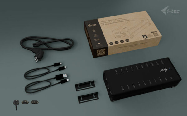 i-tec USB-C/USB-A Metal Charging + data HUB, 15W per port, 20x USB-C - Afbeelding 10