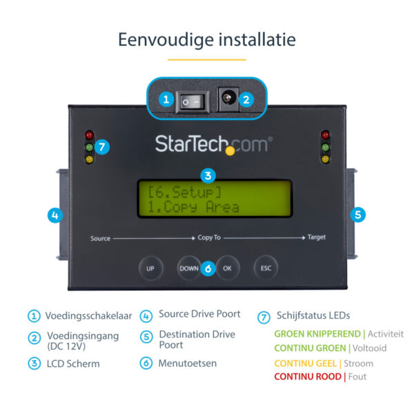StarTech.com 1:1 Standalone Hard Drive Cloner met Multi Disk Image Manager voor Backup en Restore, Meerdere Disk Images opslaan - Afbeelding 9
