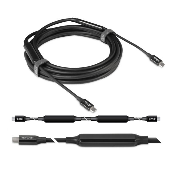 CLUB3D USB 3.2 Gen2 Type C naar C Actieve Bi-directionele Kabel 8K60Hz (alt modus) M/M 5m/16.4ft - Afbeelding 9
