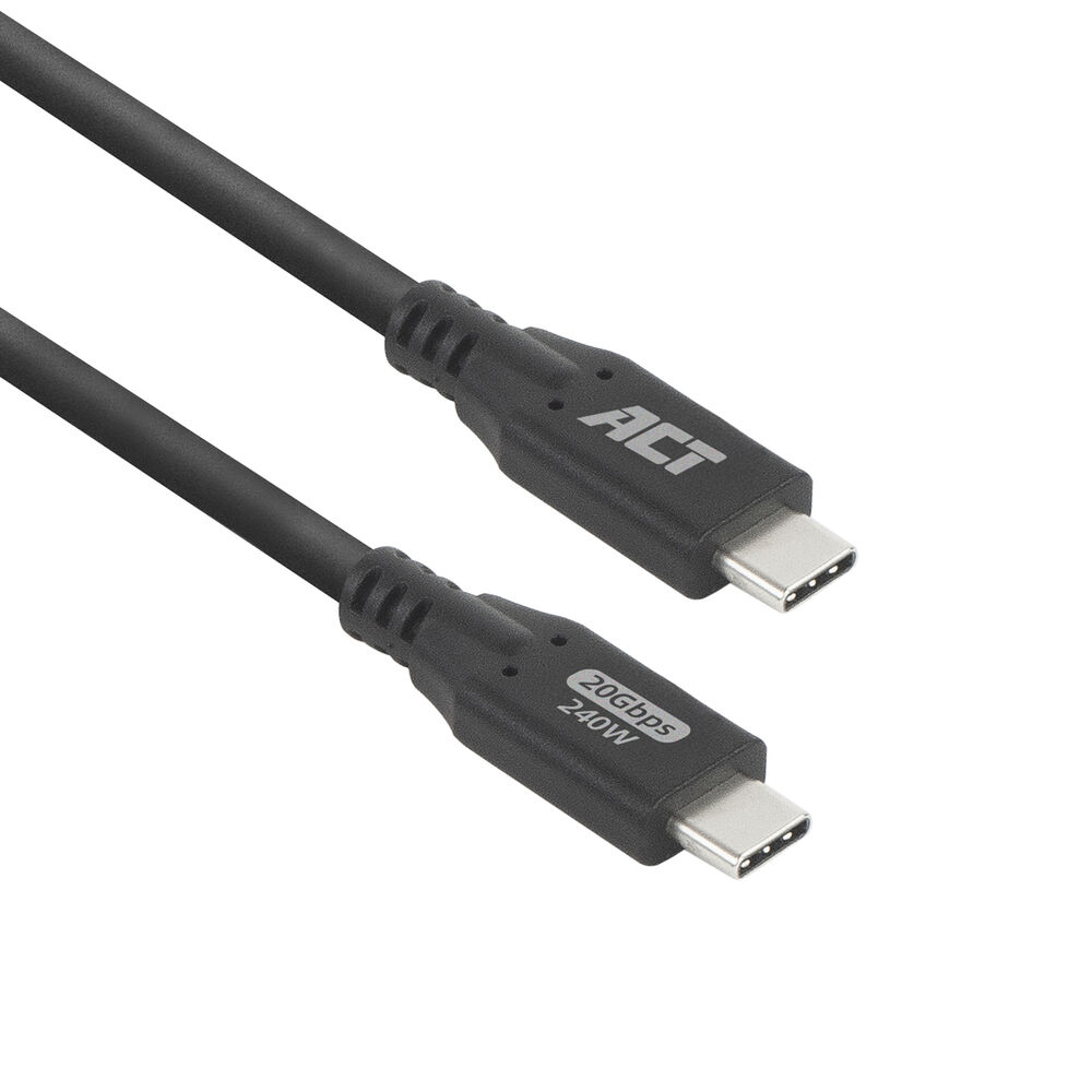 ACT USB4 20Gbps 240W USB Type-C kabel, 0,5 meter