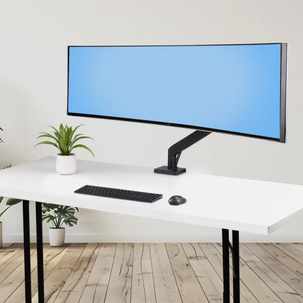 StarTech.com Monitor Arm voor Bureau, Tot 49in 32:9 Ultrawide Curved Monitors, Mechanische Springveer Arm, C-Klem/Doorvoertule, - Afbeelding 9