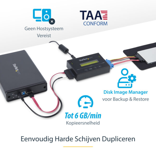 StarTech.com 1:1 Standalone Hard Drive Cloner met Multi Disk Image Manager voor Backup en Restore, Meerdere Disk Images opslaan - Afbeelding 11