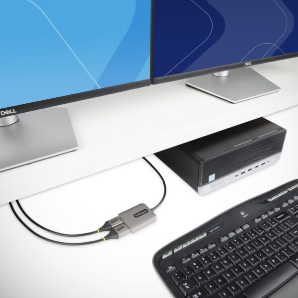 StarTech.com Dual-Monitor DisplayPort 1.4 Splitter, DisplayPort naar 2x DP Multi-Monitor Adapter, Dual 5K 60Hz Computer MST Hub, - Afbeelding 6