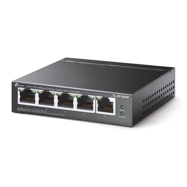 TP-Link TL-SF1005P Unmanaged Fast Ethernet (10/100) Power over Ethernet (PoE) Zwart - Afbeelding 4