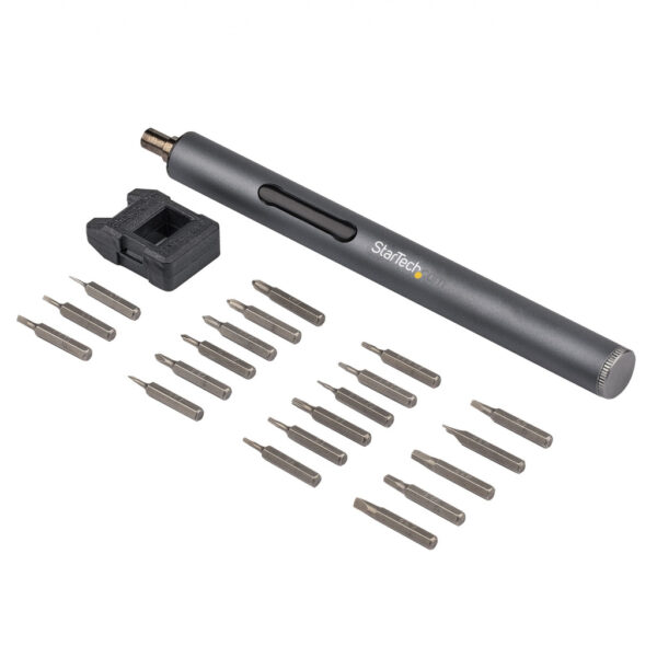 StarTech.com 20 Bit Elektrische Precisie Schroevendraaier Set - Mini Schroevendraaier op Batterij voor Laptop, Computer, Tablet, - Afbeelding 4