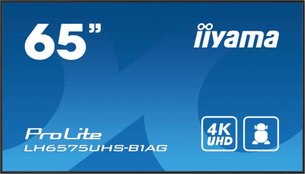 iiyama ProLite Digitale signage flatscreen 163,8 cm (64.5") LCD Wifi 500 cd/m² 4K Ultra HD Zwart Type processor Android 11 24/7 - Afbeelding 10